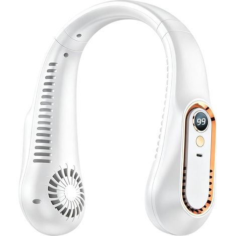 Ventilateur de cou portable, avec appareil rechargeable de 1200 mAh, 20x18x6cm, ventilateur de refroidissement mains libres, tour de cou USB léger (1/5)