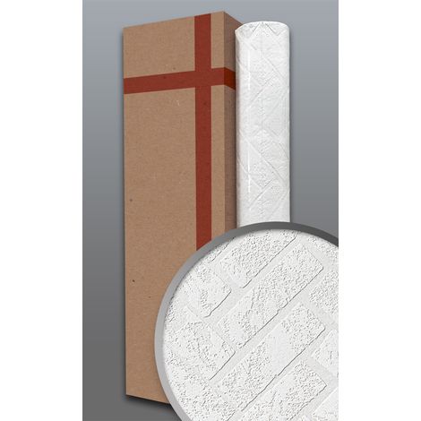 Carta da parati strutturate EDEM 83102BR70 Carta da parati TNT strutturata con aspetto pietra opaca bianco 1 scatola 4 rot. 106 m2