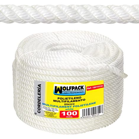 Bobine de corde à fils multiples en polypropylène 100 m x 6 mm