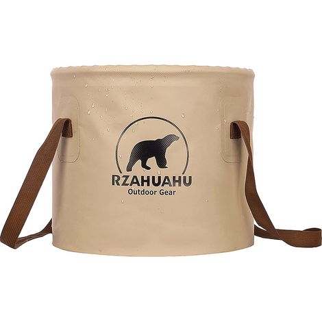Seau pliable en PVC pour l'extérieur, idéal pour le camping, la randonnée et le lavage de voiture (25 L)-AquaForge (1/5)