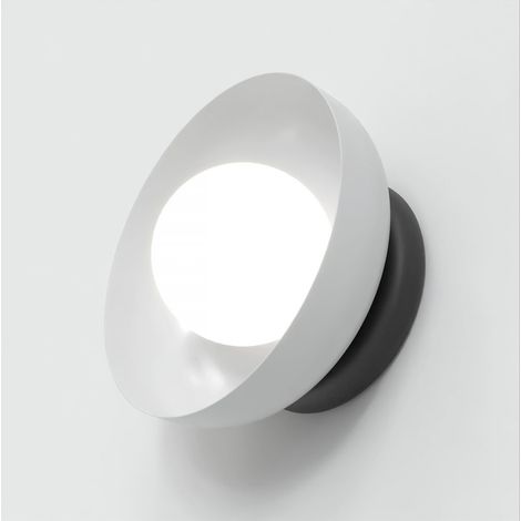 Lampada a parete Ozzy in acciaio nero opaco