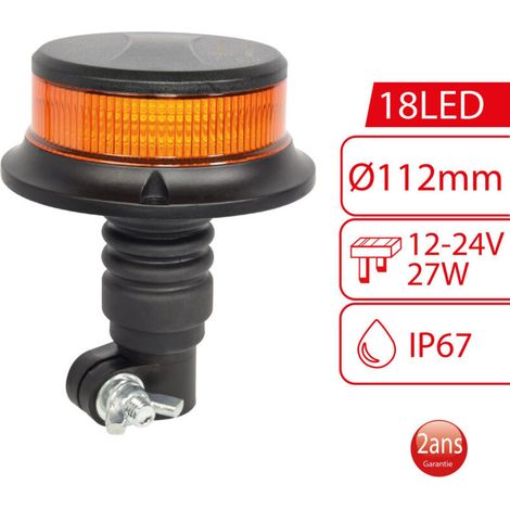 Gyrophare LED sur tige Homologué 12V - 24V (1/5)