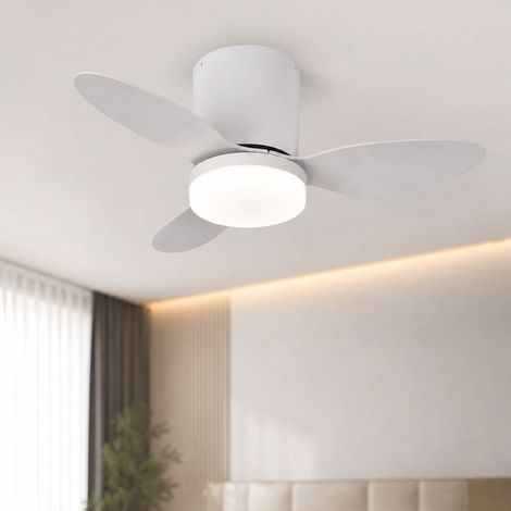 Ventilateur de plafond avec lumière 25 pouces, moteur en cuivre silencieux, LED réglable, télécommande et APP, idéal pour chambre (1/5)