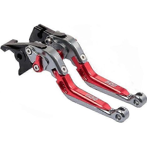 Poignée de levier de frein pour Fb Mondial Hps 125 Hps 300 Hipster Hps125 Hps300 Accessoires moto Leviers de frein et d'embrayage pliables et extensibles - Leviers d'embrayage (F-Rouge)