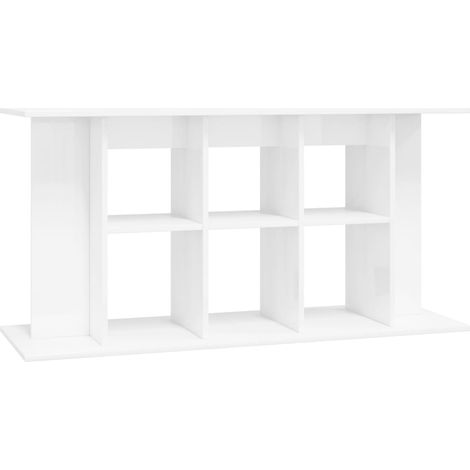 vidaXL Aquariumständer glänzend Weiß 120x40x60cm aus Holzwerkstoff