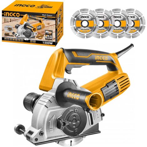 Scanalatrice da muro 1500 W 125 mm Scanalatore Tracciatrice tracce muri Ingco WLC15008
