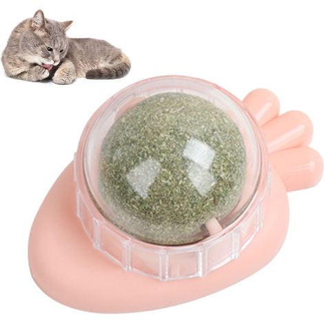Balle à lécher rotative à 360 ° pour chat et chien, jouet à mâcher, jouet à mordre pour chat et chien qui nettoie les dents