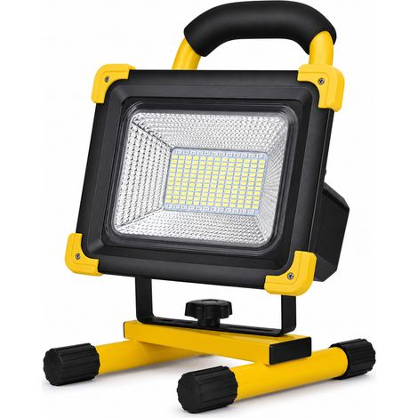 Proiettore LED portatile ricaricabile per cantiere campeggio 1200W (1/5)