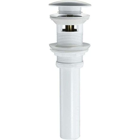 Vidage Lavabo Pop-up Blanc Avec Trop Plein Bonde Lavabo Clic-clac, laiton