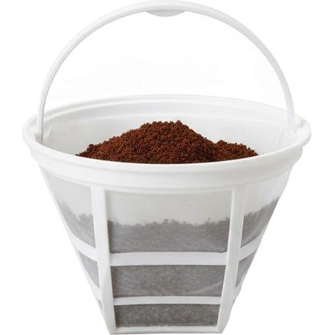 Panier-filtre à café mailles fines avec poignée, pour 6 à 8 tasses, adapté à préparation cafés et thés longs maison ou café (1/5)