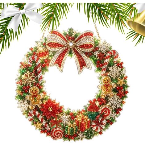 Simpatica decorazione natalizia fai da te in 2D con strass (1/5)