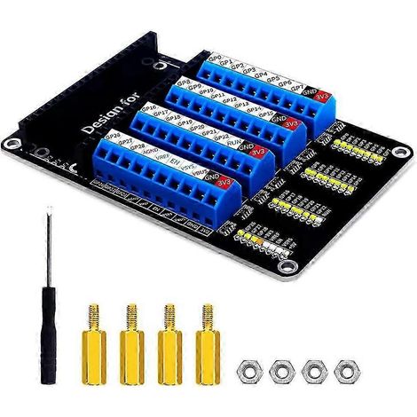 Carte d'extension à bornier à vis, module de dérivation à bornier à vis avec LED pour Raspberry Pi Pico kns (1/5)