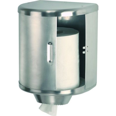 Distributeur Papier Essuie-tout Bobine Inox Satiné MEDICLINICS DT0303CS ref: DT0303CS (1/2)