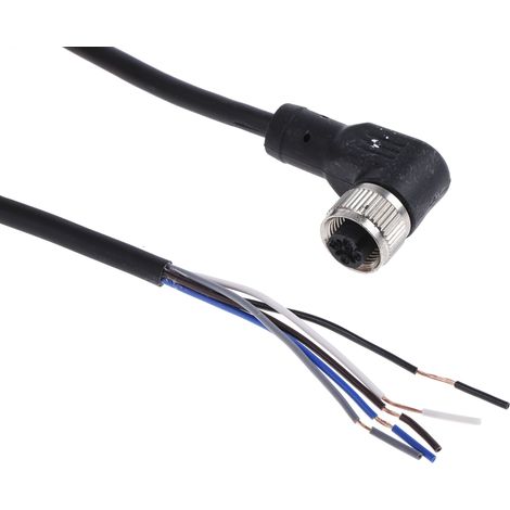 Cordon RS PRO 5 conducteurs , M12 Femelle, 2m ( Prix pour 1 )