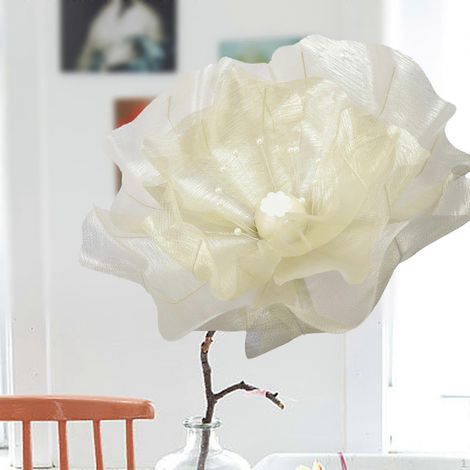 Tête de fleur artificielle en soiejaune (1/5)