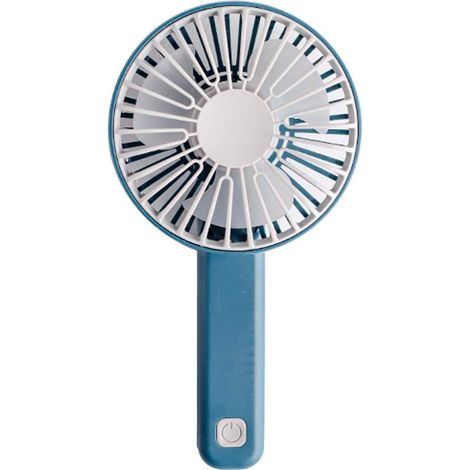 Mini ventilateur portable rechargeable par USB (bleu), convient à une utilisation intérieure et extérieure. (1/5)