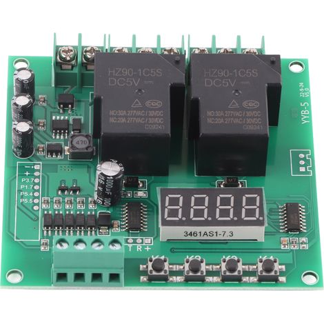 YYB‑5 Module de Commande Moteur 12V/24V avec Relais Double et Temporisation Cycle Avant/Arrière (1/5)