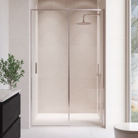Paroi de douche Calgary Chrome 140 x 190 cm Badplaats porte coul (1/3)