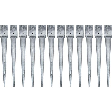 Einschlaghülse Erdanker 12x Bodenanker 91x91x750mm Einschlagbodenhülse Vierkant