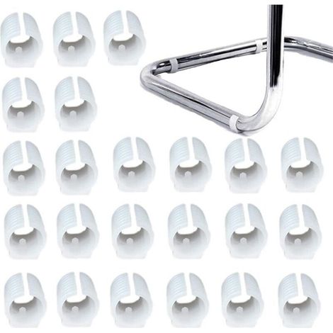 Lot de 32 embouts de pieds de chaise en plastique en forme de U, embouts de pieds de chaise avec clips tubulaires en silicone, patins de protection pour meubles et sols.