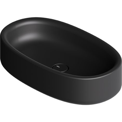 IDILLA vasque 60x35. Noir mat. Bonde. Sans Siphon