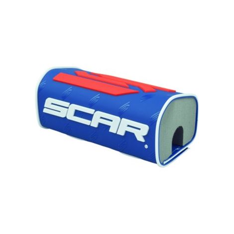 Esponja de carreras Scar para manillar fatbar, color azul.