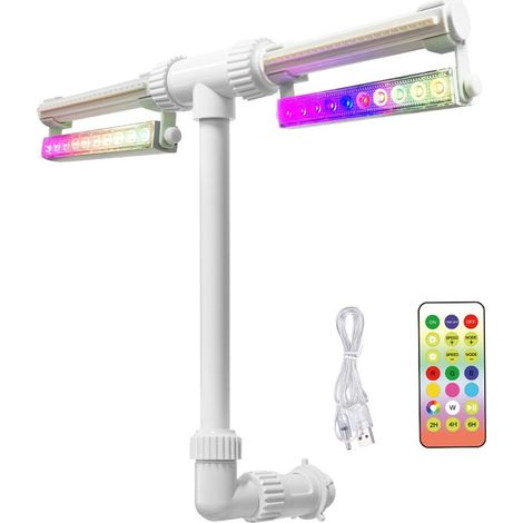 FOGCITY Fountaine de piscine réglable avec des lumières LED colorées télécommandées Sprinkler USB rechargeable (1/5)