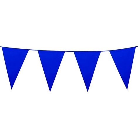 Blaue Flaggengirlande 10 m