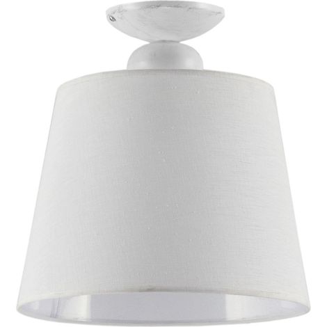 Plafoniera classica bianca con paralume 1xE27 15W Kamelia Jupiter