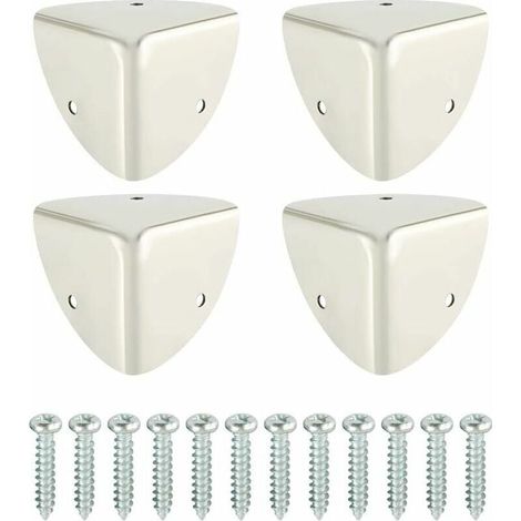 Protectores de esquinas de mesa de metal inoxidable, protectores de seguridad para niños y bebés, a prueba de golpes y decoración para mesas y muebles afilados, 4 unidades, negro mate, EBJ039B-4P (1/5)