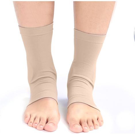 Manchon de protection de cheville élastique et respirant avec coussinet en silicone pour talons crevassés (1/5)