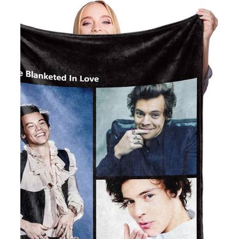 Couverture étoile personnalisée Harry Styles BL600A, modèle BL600A-5, 140x200 cm, plaide de lit décorative (1/3)