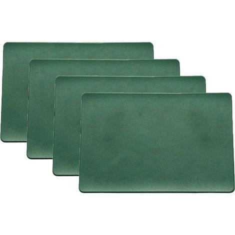 Bardusch - Sets de table en cuir, lot de 4, faciles à nettoyer, pour table de cuisine, table de salle à manger et table de conférence. (1/4)