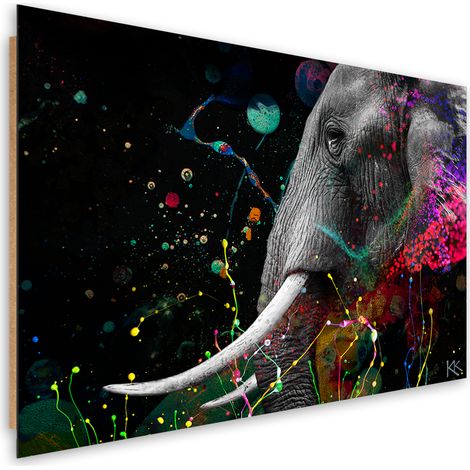 Quadro deco panel, Astrazione di elefante africano - 60x40 (1/5)