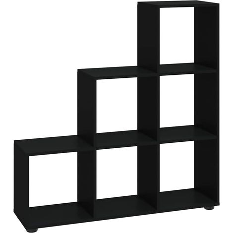 Maison Exclusive - Libreria a Scala Nera 107 cm in Legno Multistrato (1/5)