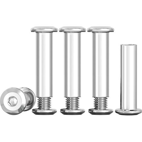 10 tornillos de conexión para muebles M5x30mm, conectores para armarios, acero inoxidable A2 V2A, tornillos de montaje para muebles, armarios y mesas de madera. (1/5)