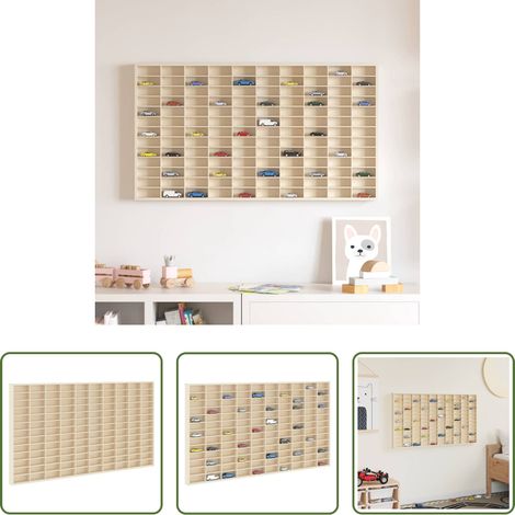 Wandregal - Wanddisplay-Case mit Regal Beige 98 x 4,5 x 55 cm Holzwerkstoff (1/5)