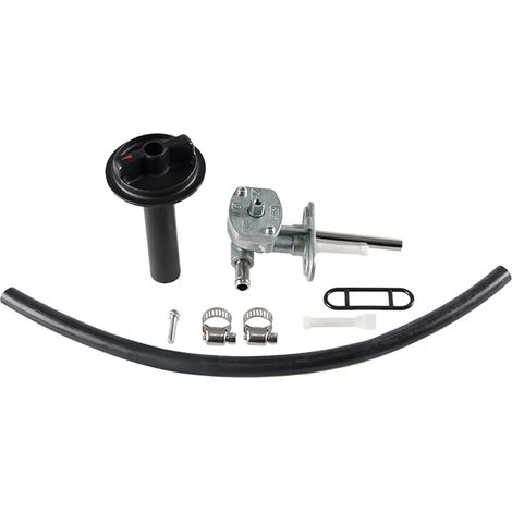Carburant de moto pour réservoir pour robinet Petcock Switch Assembly 5KM-24500-10-00 pour 350 660 YFM350 YFM660 06-16 pour vélo motorisé et vis à levier avec levier de rechange pour moto (1/4)