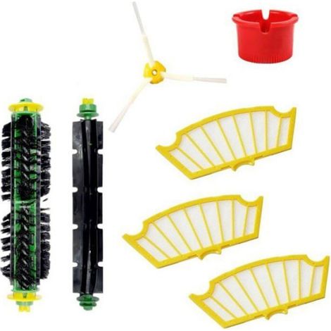 Kit Entretien Roomba Serie 500 - Brosse Laterale + Brosse Principale + Filtre - Compatible Modèles 505 a 585 - 6 Pieces (1/5)