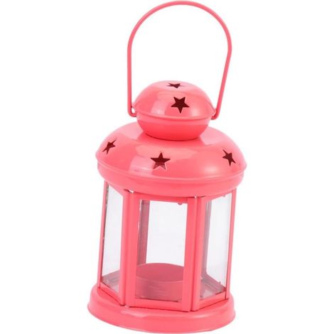 Fer Forgé Style Européen Lanterne Décorative Rouge pour (1/5)
