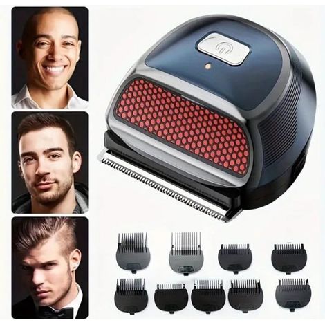 1 Tondeuse à cheveux, rechargeable sans fil, 9 peignes limites, tête de coupe 70 mm, lavable, usage domicile