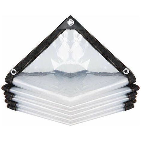 Impermeable y transparente Protección para exteriores 2x4 m, polietileno, resistente a desgarros Para jardineros y campistas (1/4)