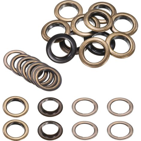 10 Œillets 20mm 4/5 pouce Kit d'œillets en laiton avec rondelles pour tissu rideaux bâches ceintures en cuir chaussures sacs DIY, Marron (1/5)