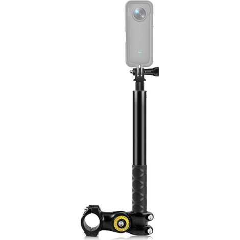 Support de caméra sport PULUZ PU817, perche selfie vélo en alliage d'aluminium, fixation à vis 1/4 avec collier de tube, compatible Insta360, GoPro et autres caméras d'action (1/5)