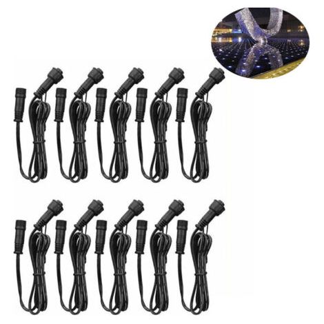 Confezione da 10 prolunghe OIMG a 2 pin per illuminazione monocromatica da esterno, 1 m (3,28 piedi) con connettori maschio e femmina a 2 pin su entrambe le estremità per illuminazione a LED monocroma