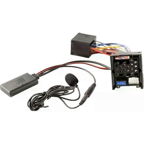 Adaptateur de câble audio AUX Bluetooth pour véhicule avec microphone pour BMW Série 3 E46 (2002-2006) (1/4)