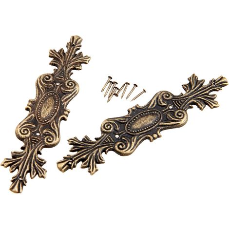 Protections d'angle métalliques, vintage (lot de 2, 10 x 2,3 cm) (1/5)