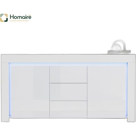 Flur- Garderobenschrank weiß aus MDF 140 x 40 x 65 cm HOMAIRE (1/5)