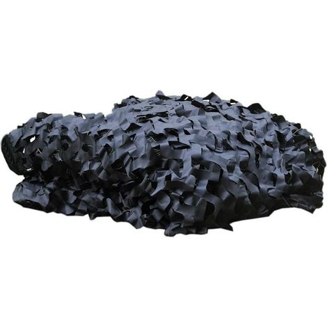 Will Outdoor Filet de Camo, Filet Camouflage pour Filet de Soleil Camping Décoration de Chasse de tir (Noir) (22m) (1/4)