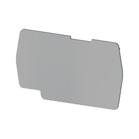 Plaque d'extrémité grise pour borne à ressort 4mm² type PushFit - IMO